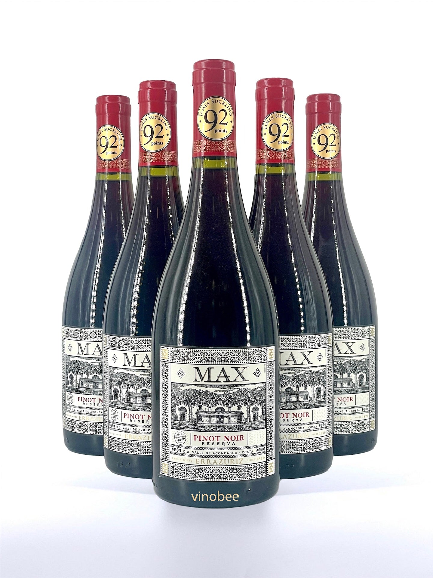 6 Bottles Errazuriz Max Reserva Casablanca Valley Pinot Noir 2017 750ml