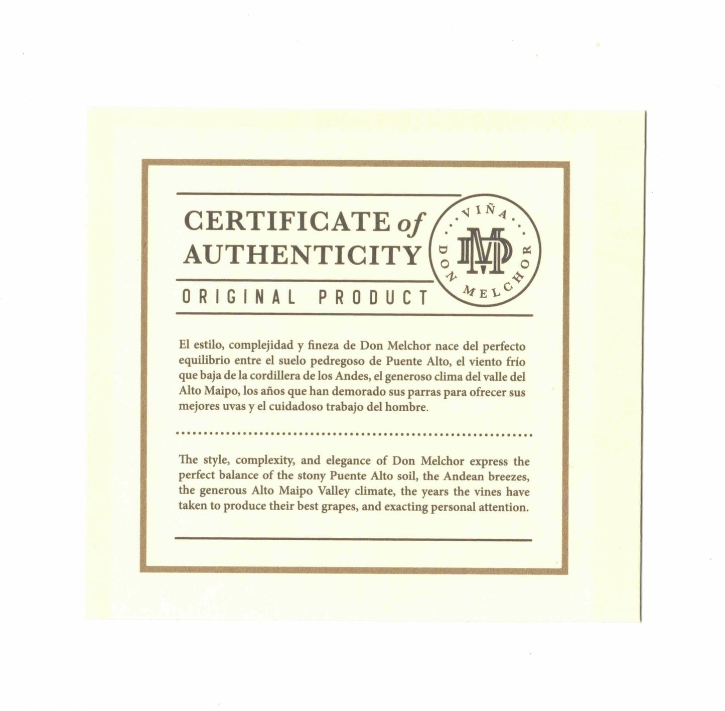 Don Melchor Maipo Valley Cabernet Sauvignon