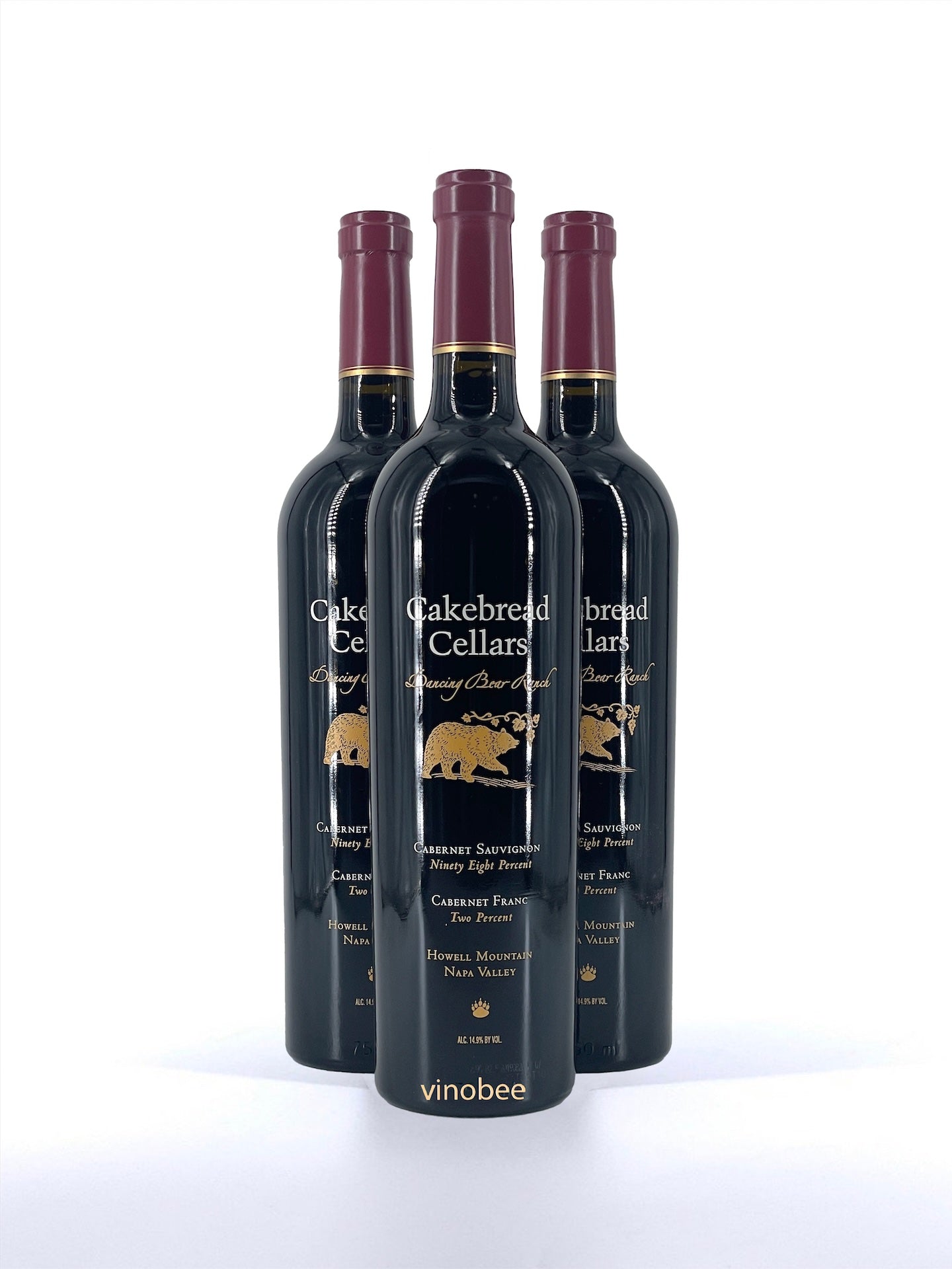 3 Bottles Cakebread Dancing Bear Ranch Cabernet Sauvignon Howell Mountain Napa Valley