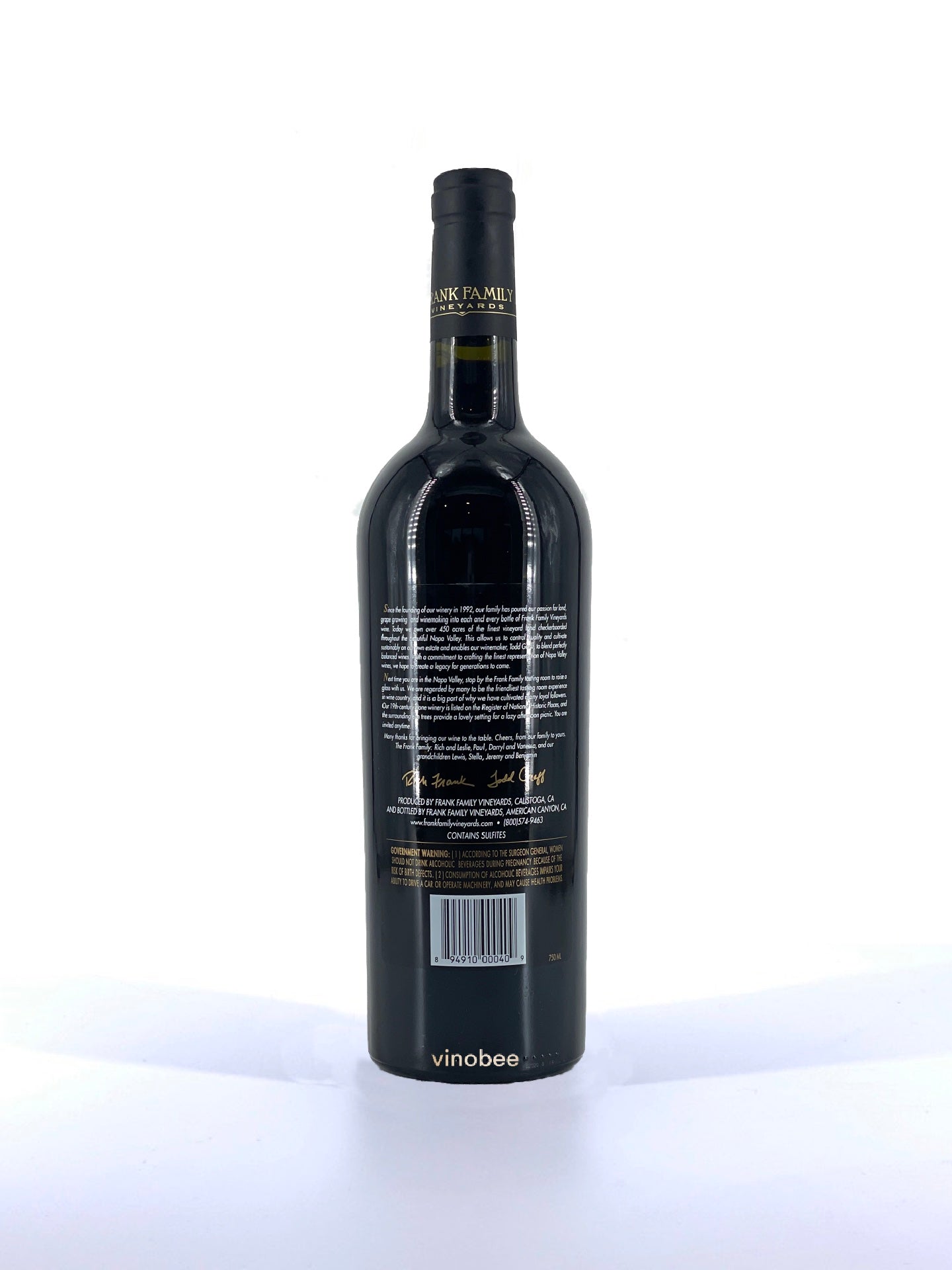 Frank Family Vineyards Napa Valley Cabernet Sauvignon