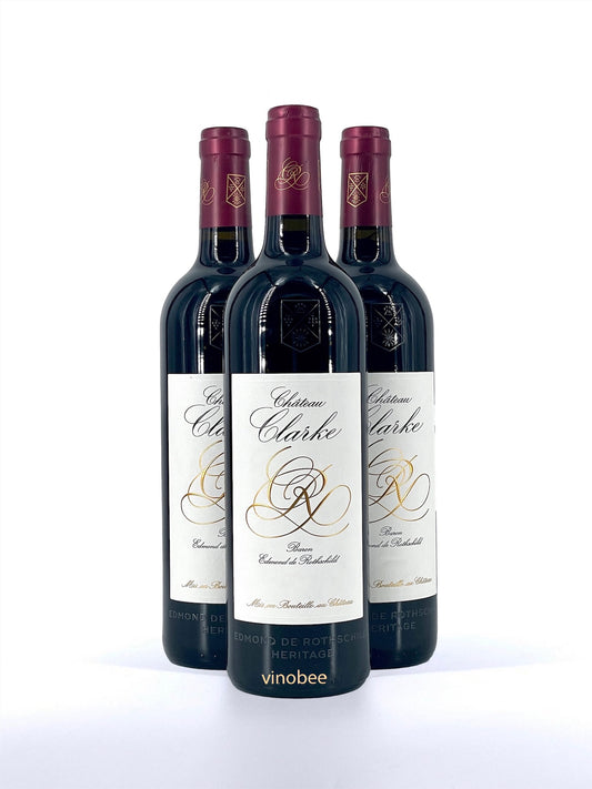 3 Bottles Chateau Clarke from Listrac-Médoc Red Wine