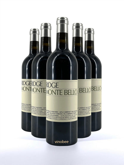 6 Bottles Ridge Vineyards Monte Bello Santa Cruz Mountains Red Blend