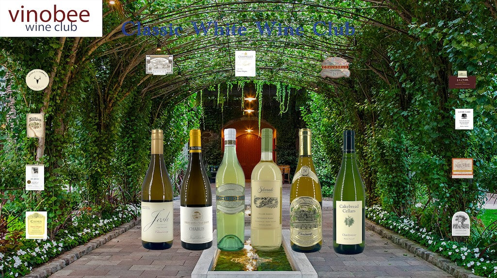 Classic White Wine Club with 6 Bottles of White Wines