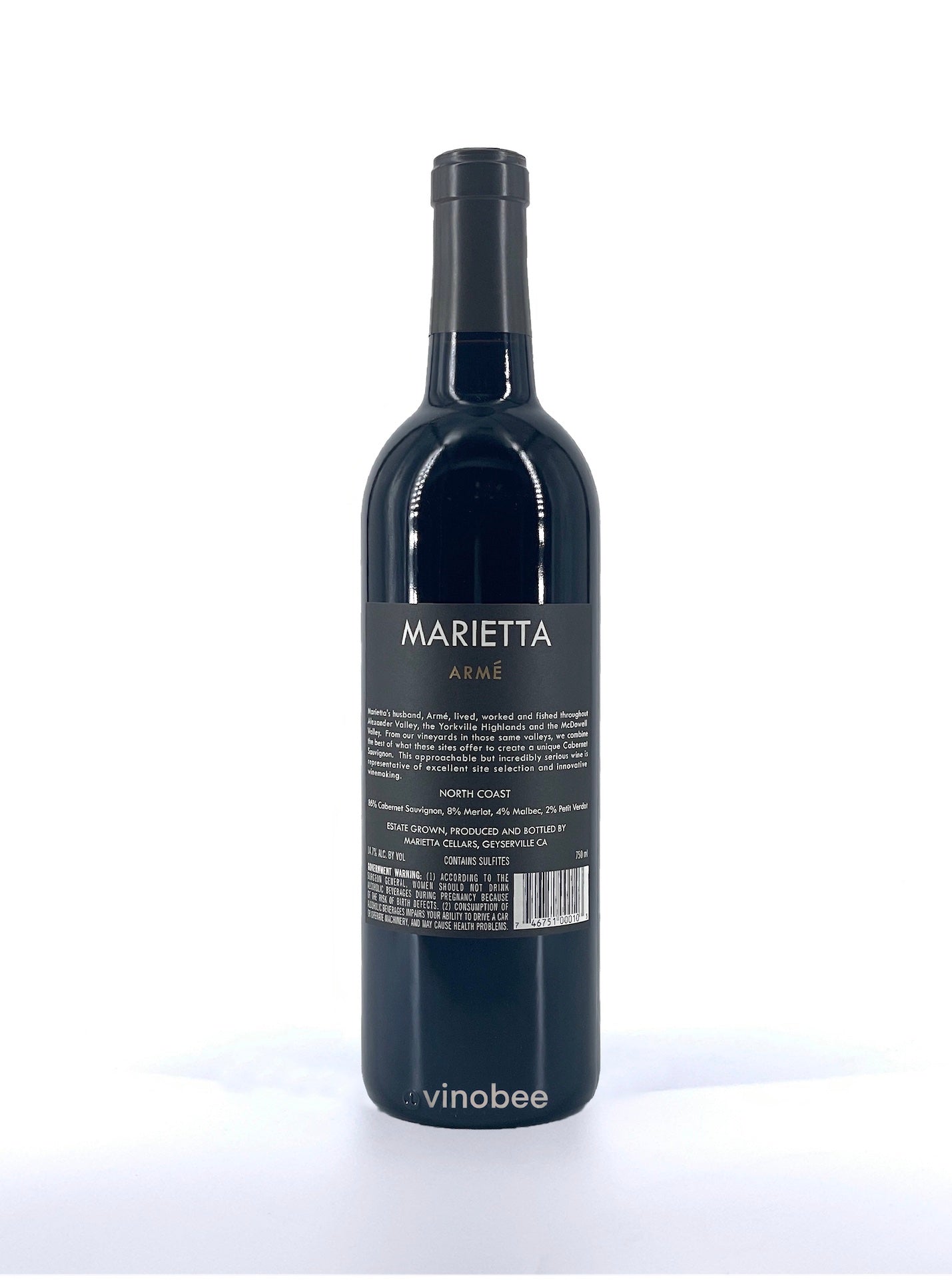 Marietta Arme North Coast Cabernet Sauvignon 2017 750ml