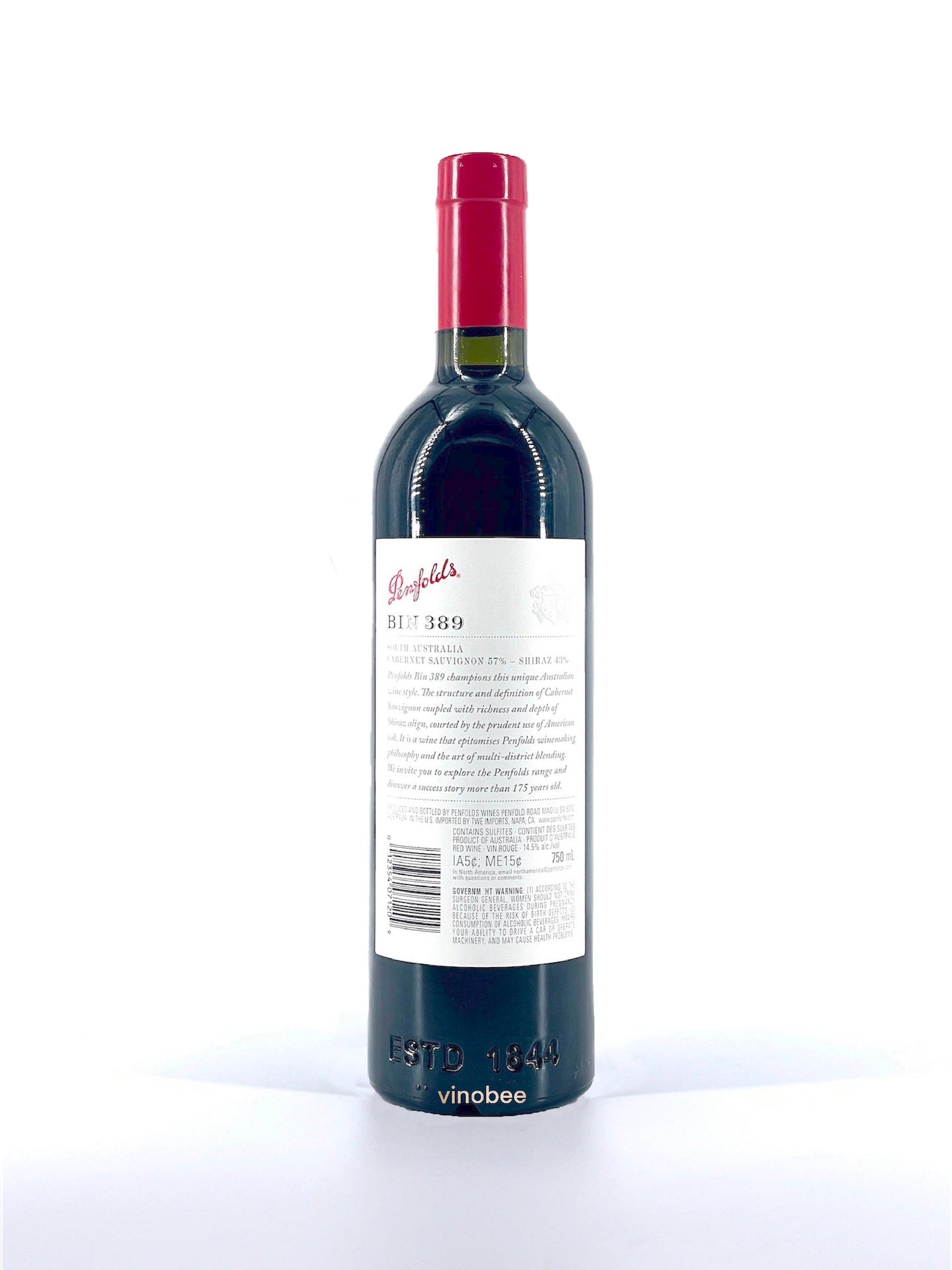 Penfolds Bin 389 South Australia Cabernet Shiraz 2018 750ML