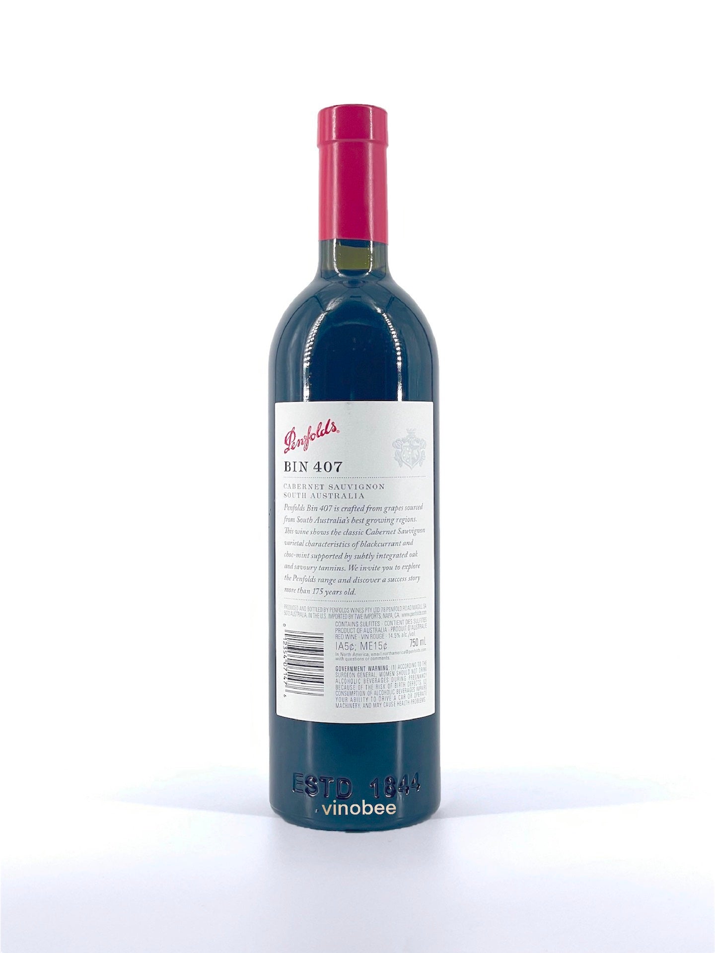 Penfolds Bin 407 South Australia Cabernet Sauvignon 2019 750ml