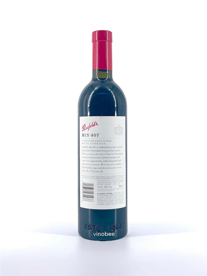 6 Bottles Penfolds Bin 407 South Australia Cabernet Sauvignon 2019 750ML