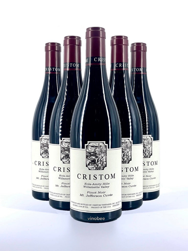 6 Bottles Cristom Mt. Jefferson Cuveé Pinot Noir 2021 750ML